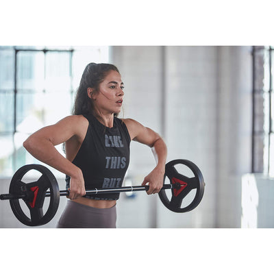 Reebok 91651-2 0.98 In Diameter Weight Training, Lifting, & Exercise Bar, Black