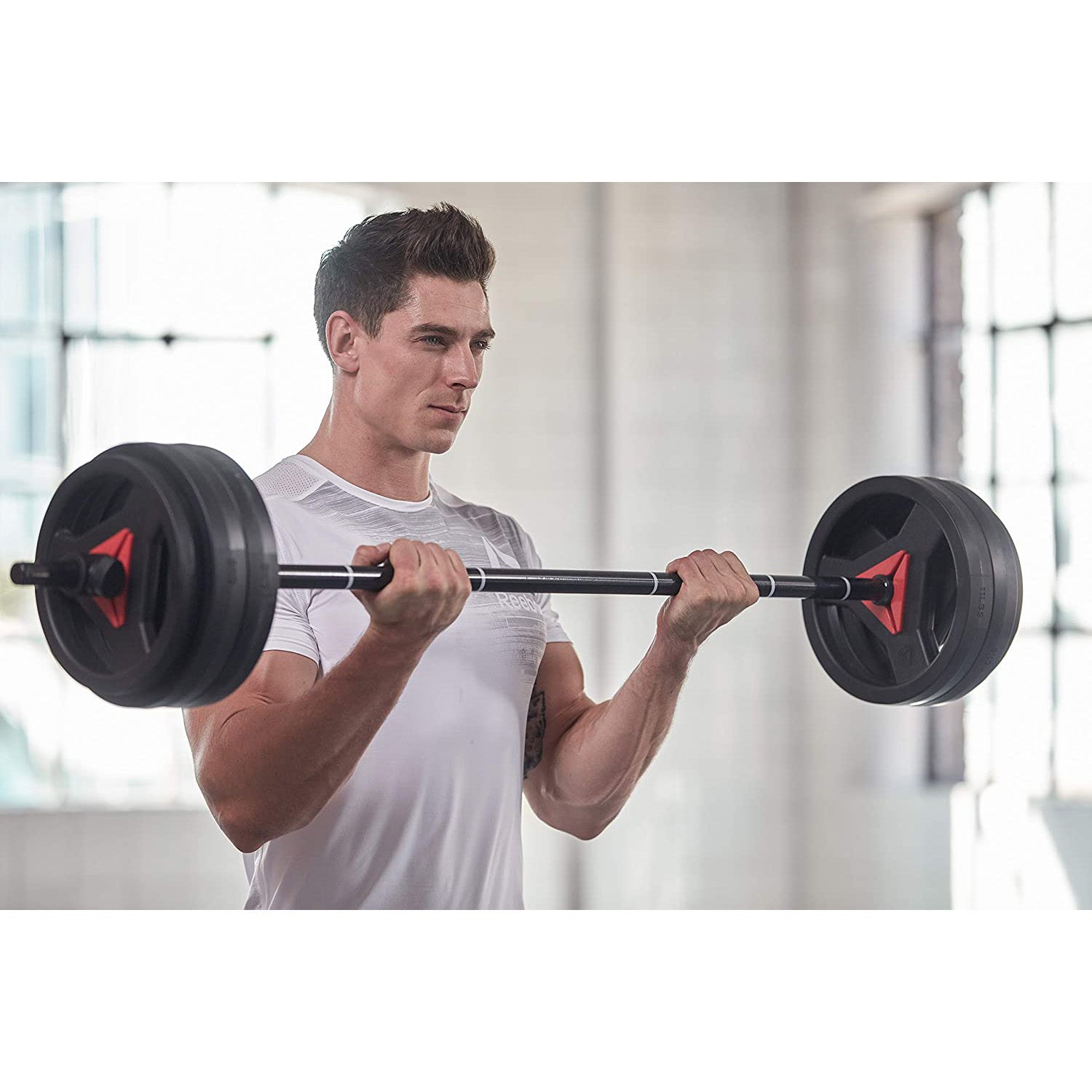 Reebok 91651-2 0.98 In Diameter Weight Training, Lifting, & Exercise Bar, Black