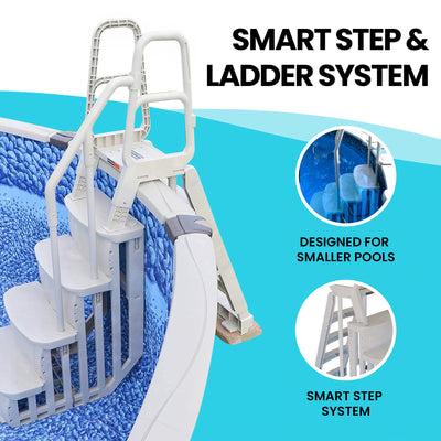 Main Access Above Ground Swimming Pool Entry Steps & Incline Ladder (Open Box)