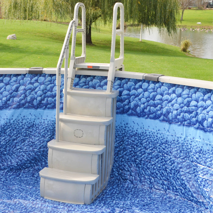 Main Access 48-54 Inch Above Ground Swimming Pool Smart Step and Ladder System