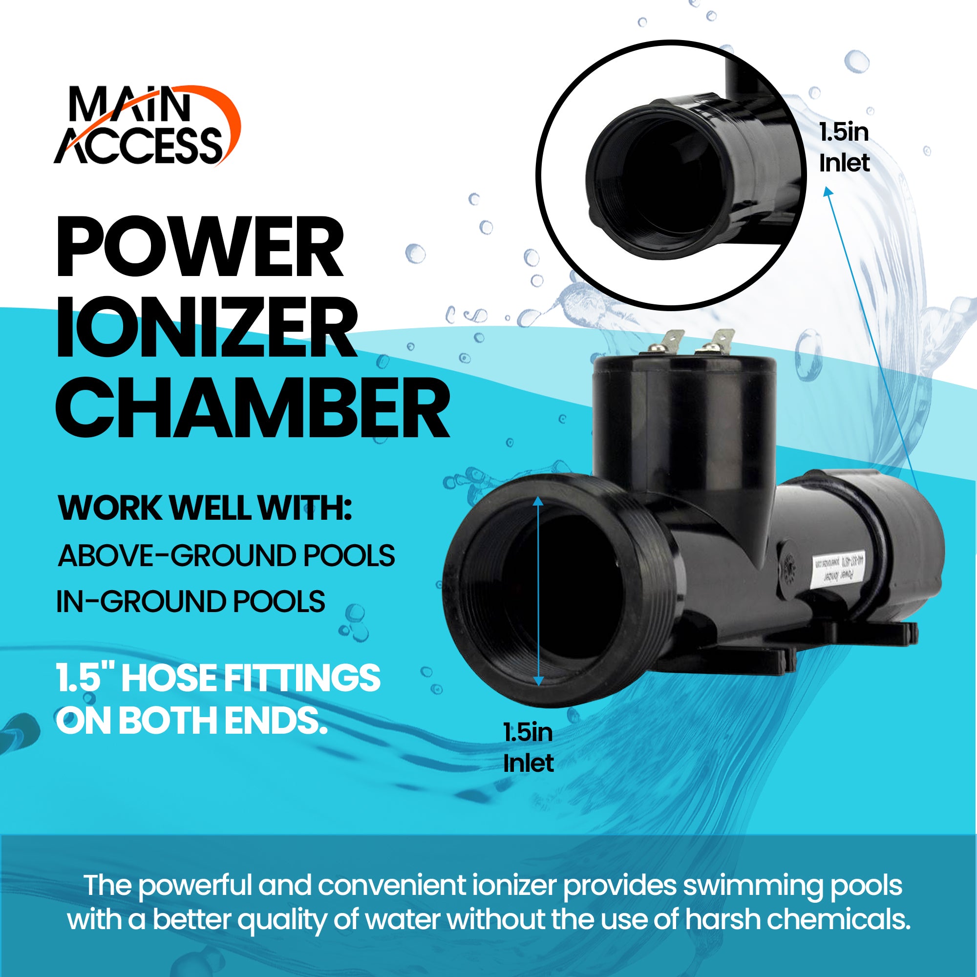 Hercules Power Ion Air Ionizer Pool Replacement Chamber System (Open Box) - VMInnovations