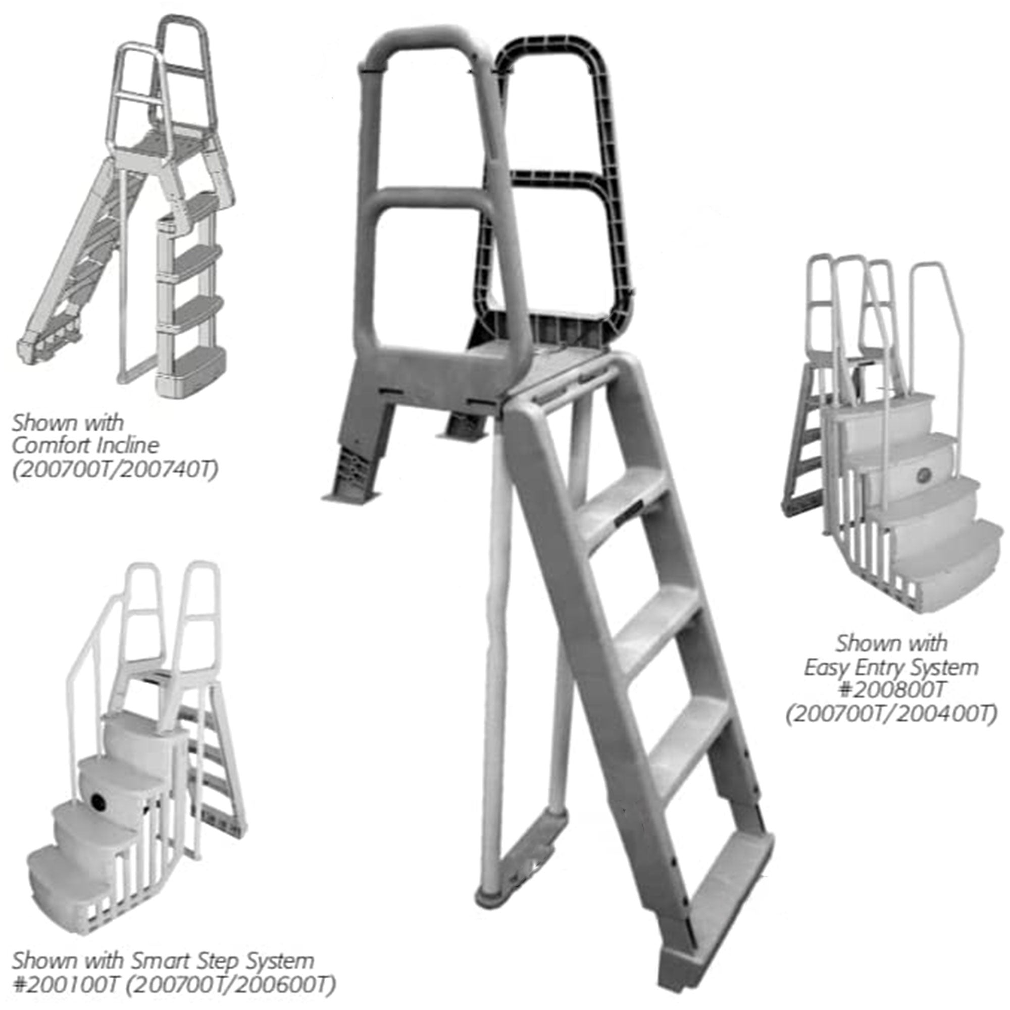 MAIN ACCESS 200700T Comfort Incline Ladder for Above Ground Pools (For Parts) - VMInnovations