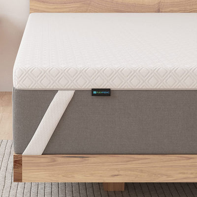 FlexPedic Flex Fresh 2 Inch Gel Infused Memory Foam Mattress Topper (Open Box)