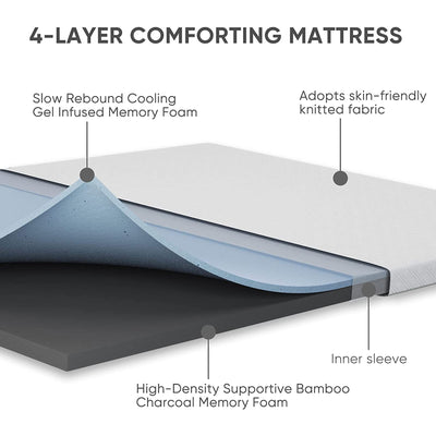 FlexPedic Flex Fresh 2 Inch Gel Infused Memory Foam Mattress Topper (Open Box) - VMInnovations