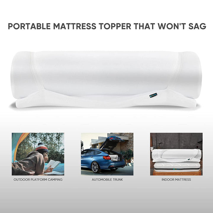 Flex Fresh 2 Inch Gel Infused Memory Foam Mattress Topper, King Size (Used) - VMInnovations