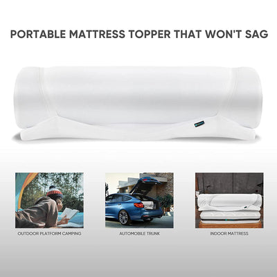 Flex Fresh 2 Inch Gel Infused Memory Foam Mattress Topper, King Size (Used) - VMInnovations