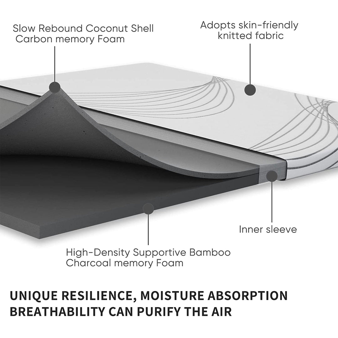 FlexPedic 2In Coconut Shell Memory Foam Mattress Topper, Full Size(Open Box) - VMInnovations