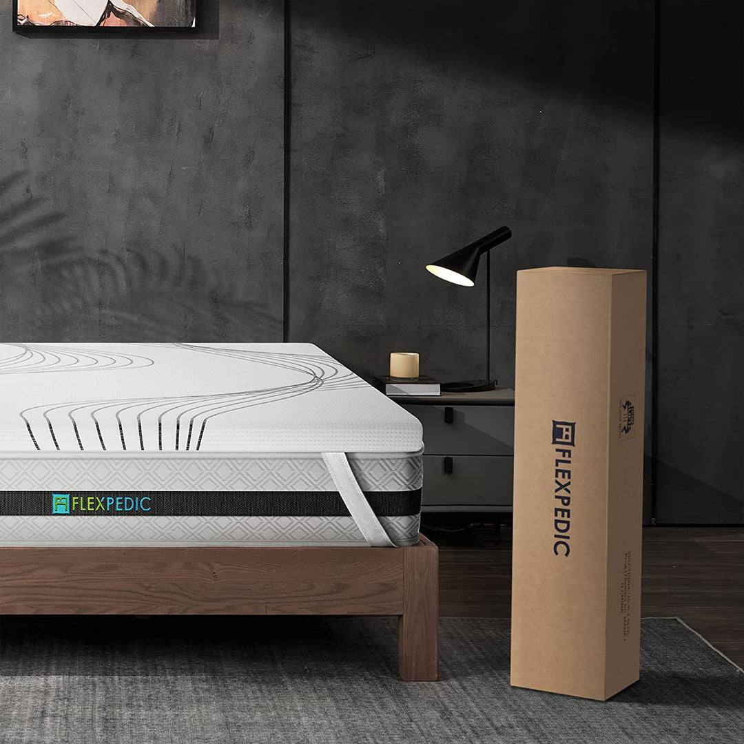 FlexPedic 2In Coconut Shell Memory Foam Mattress Topper, Full Size(Open Box) - VMInnovations
