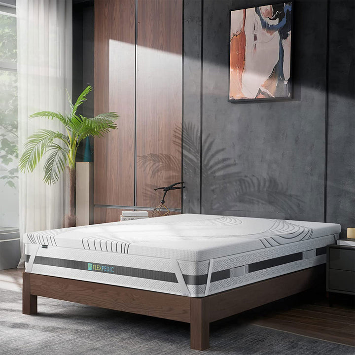 FlexPedic 2In Coconut Shell Memory Foam Mattress Topper, Full Size(Open Box) - VMInnovations