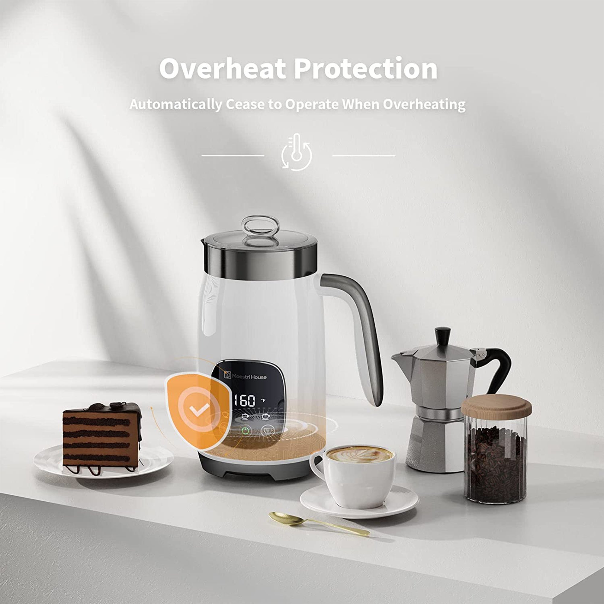 Maestri House Large Capacity Smart Adjustable Integrated Milk Frother Pot (Used) - VMInnovations