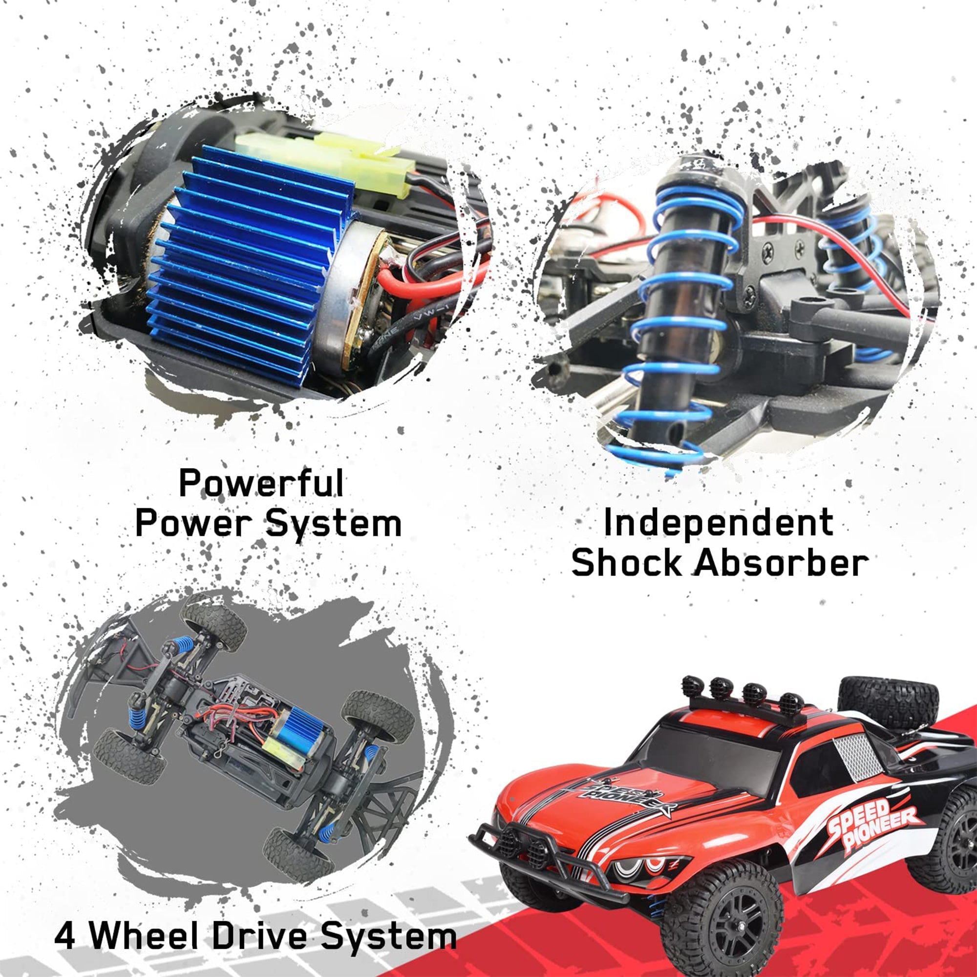 Speed Pioneer 1:18 Scale Remote Control Racing Truck w/ Rubber Tires (Used) - VMInnovations