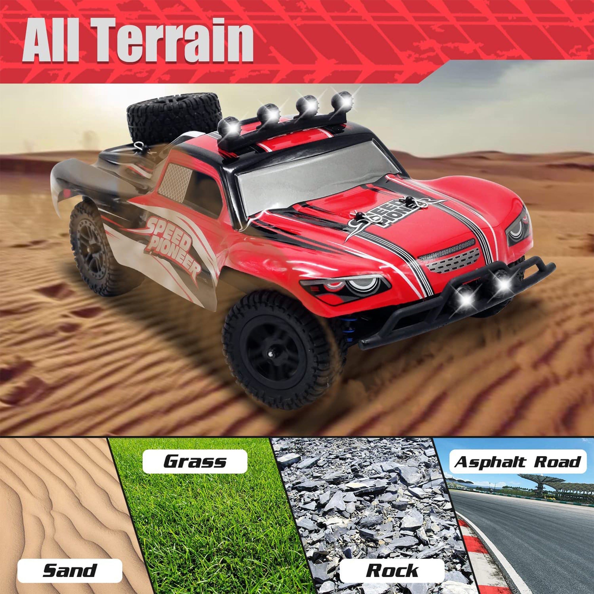 Speed Pioneer 1:18 Scale Remote Control Racing Truck w/ Rubber Tires (Used) - VMInnovations
