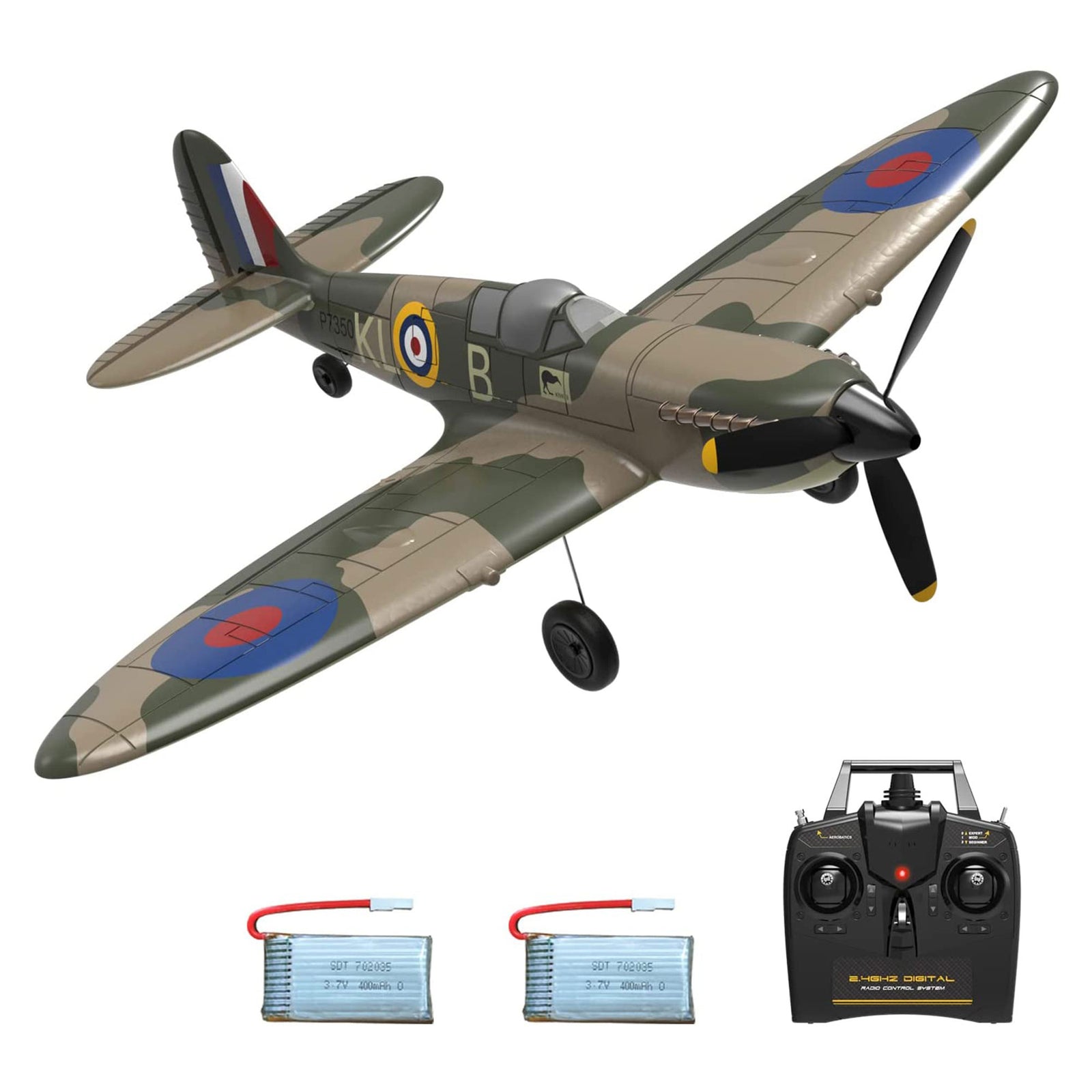 VOLANTEXRC 4-CH Spitfire One Key Remote Control Airplane with Xpilot Stabilizer - VMInnovations
