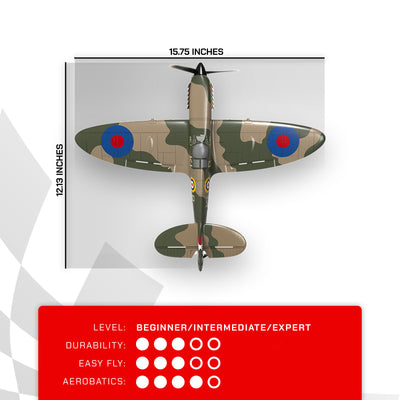 4-CH Spitfire One Key Remote Control Airplane with Xpilot Stabilizer (Used) - VMInnovations