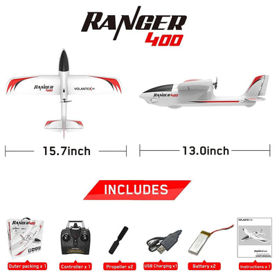 VOLANTEXRC Ranger 400 Remote Control Airplane w/ Xpilot Stabilizer (Open Box)