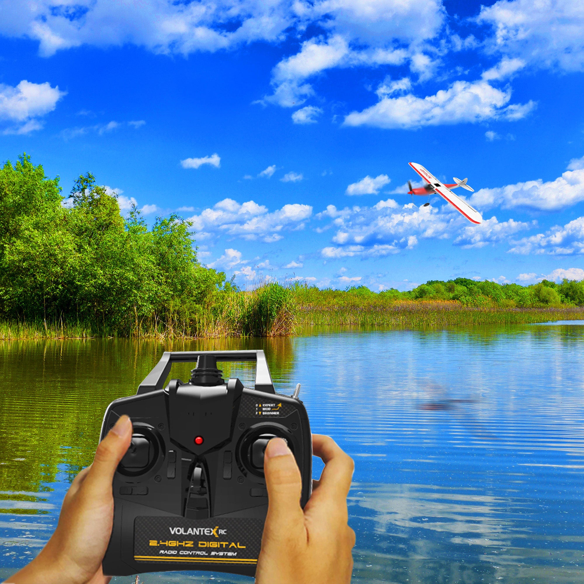 VOLANTEXRC Sport Cub Ready Remote Control Airplane w/Gyro Stabilizer (Open Box) - VMInnovations