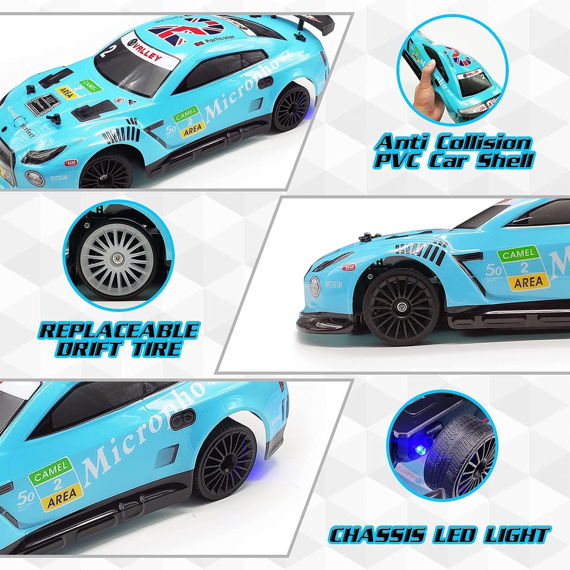 1:14 Ratio Scale Remote Control Sport Racing Car with Drifting Set (Open Box) - VMInnovations