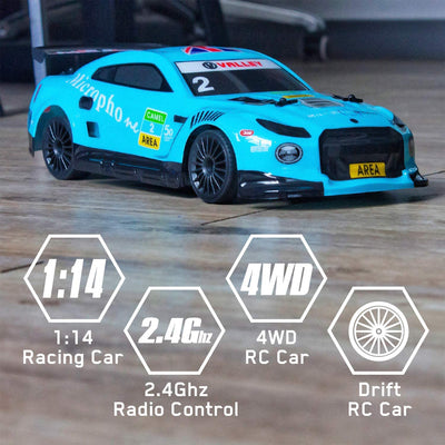1:14 Ratio Scale Remote Control Sport Racing Car with Drifting Set (Open Box) - VMInnovations