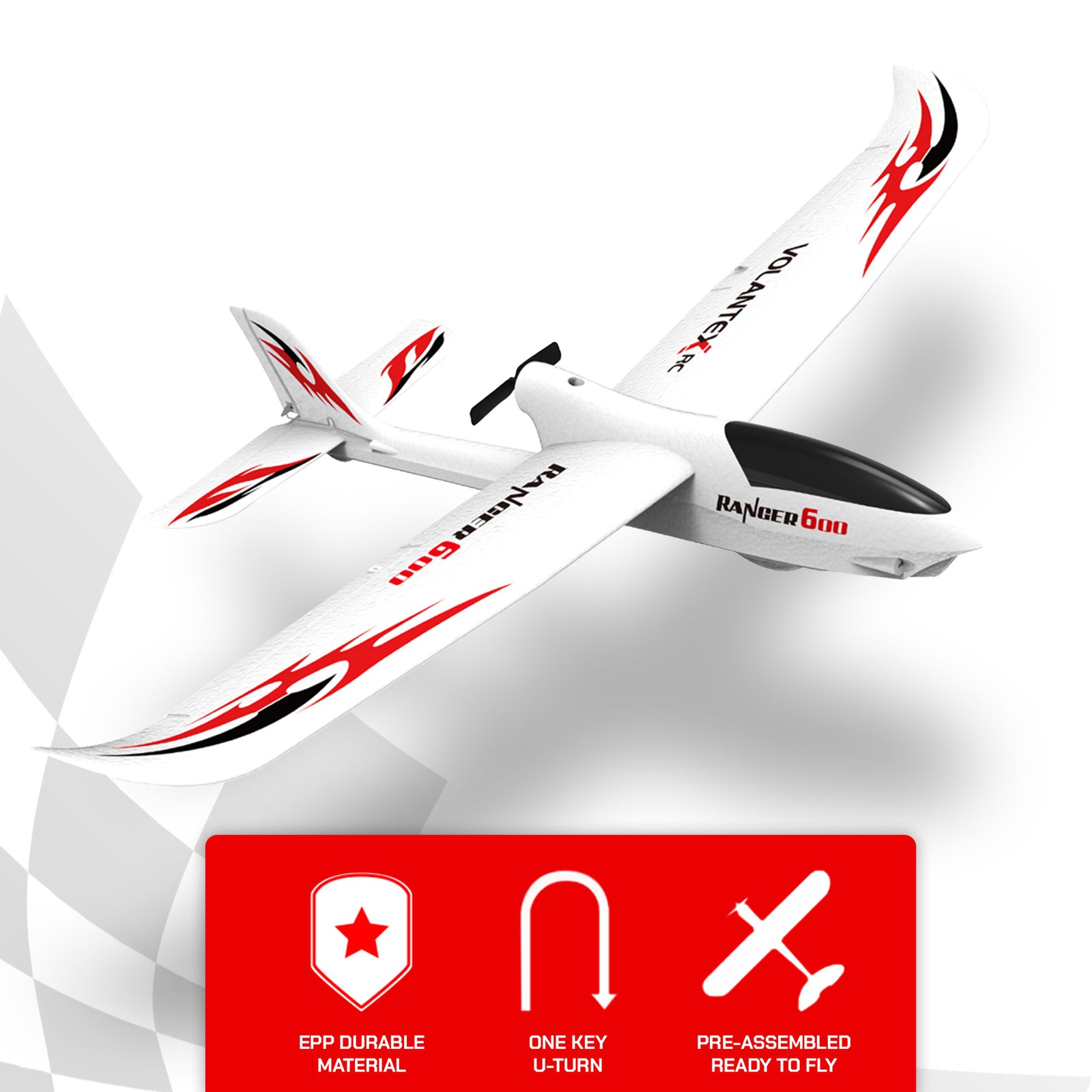 Ranger600 Ready To Fly Remote Control Airplane with Gyro Stabilizer (Used) - VMInnovations