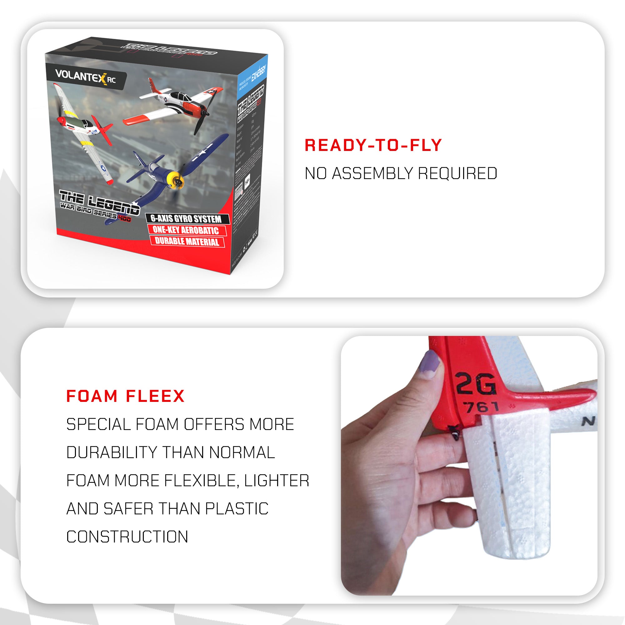 VOLANTEXRC Trojan Ready To Fly Remote Control Airplane w/Gyro Stabilizer (Used)