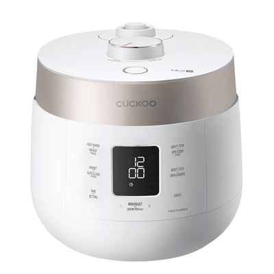 6 Cup Twin Pressure Rice Cooker/Warmer w/ Nonstick Inner Pot, White (Open Box)