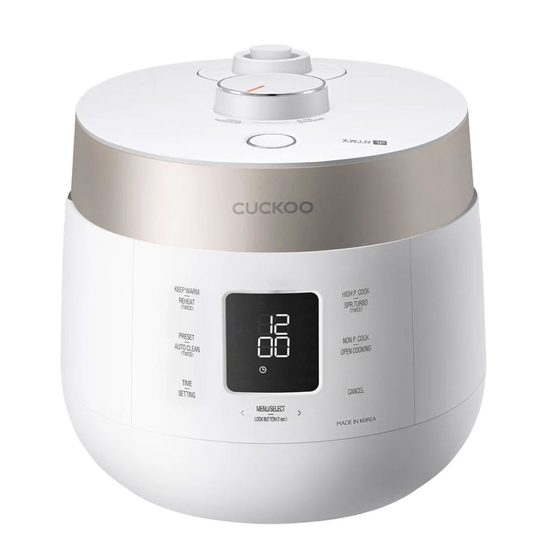 CUCKOO 6 Cup HP Twin Pressure Rice Cooker/Warmer w/Nonstick Pot, White (Used)