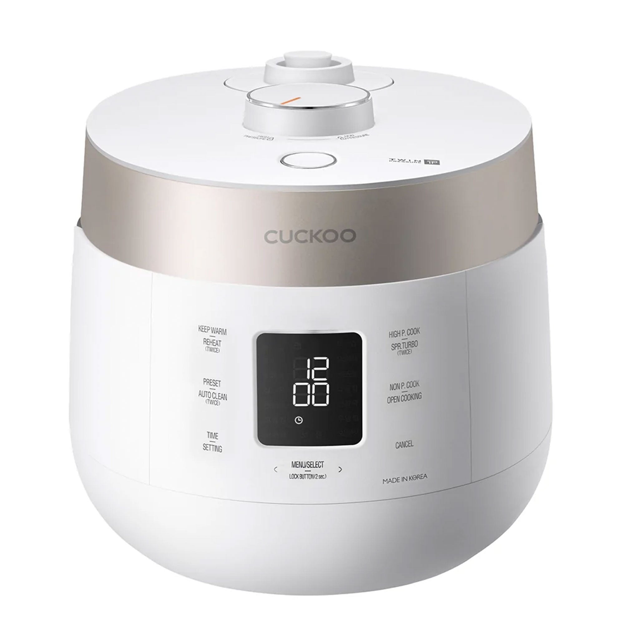 CUCKOO 6 Cup HP Twin Pressure Rice Cooker/Warmer w/Nonstick Pot, White (Used) - VMInnovations