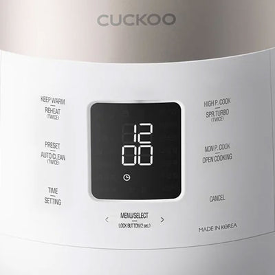 CUCKOO 6 Cup HP Twin Pressure Rice Cooker/Warmer w/Nonstick Pot, White (Used) - VMInnovations