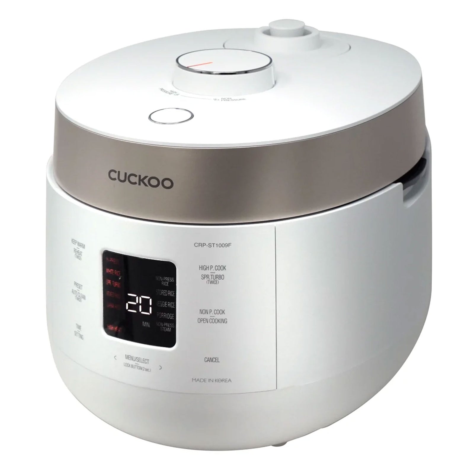 CUCKOO 10 Cup Twin Pressure Rice Cooker/Warmer w/Nonstick Inner Pot, White(Used) - VMInnovations
