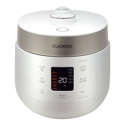 CUCKOO 10 Cup Twin Pressure Cooker/Warmer w/Nonstick Inner Pot,White(Open Box)