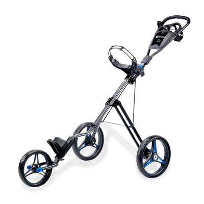 Motocaddy Z1 Foldable Lightweight Easy-Run 3 Wheel Golf Caddy Push Cart, Blue