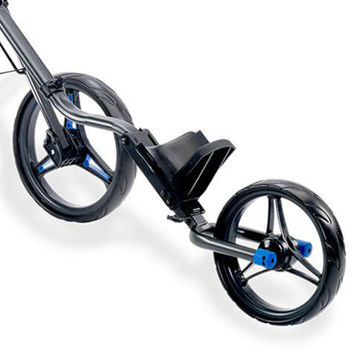 Motocaddy Z1 Foldable Lightweight Easy-Run 3 Wheel Golf Caddy Push Cart, Blue