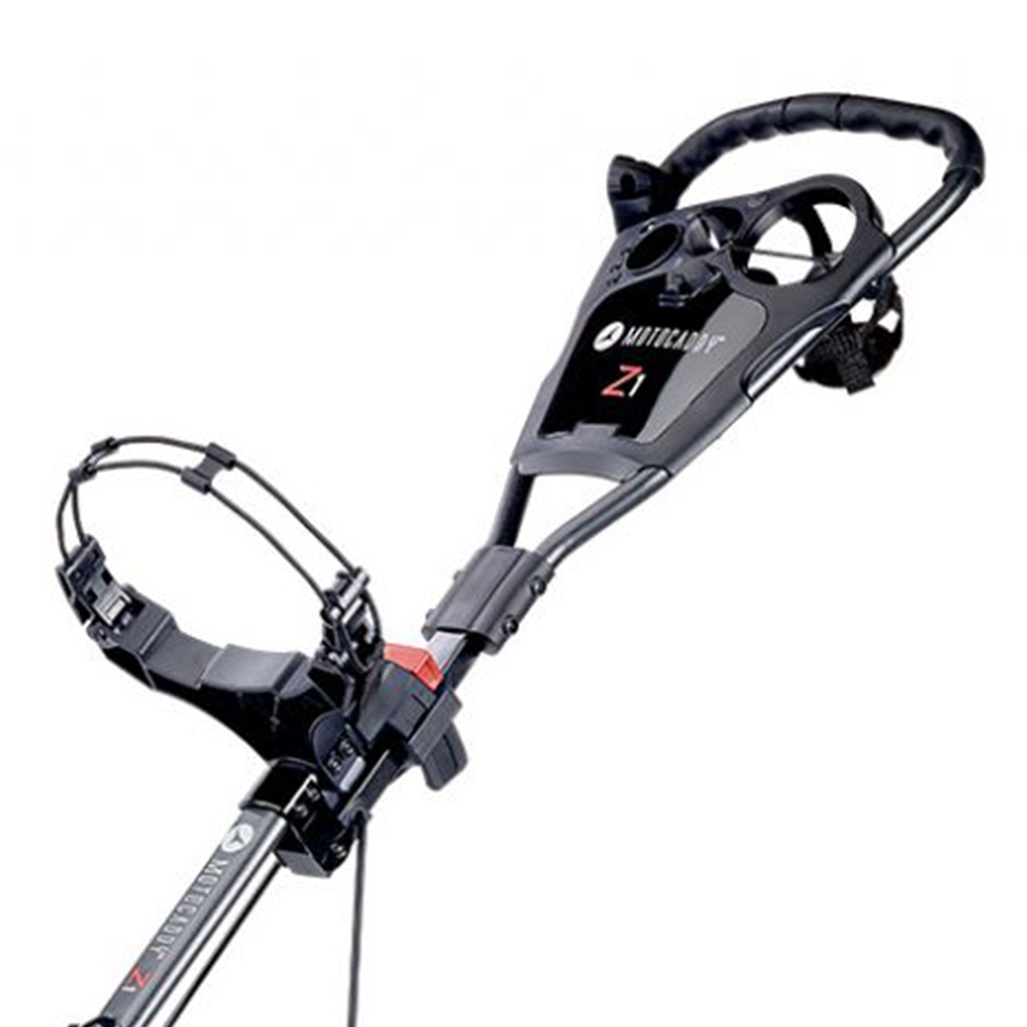 Motocaddy Z1 Foldable Lightweight Easy-Run 3 Wheel Golf Caddy Push Cart, Red