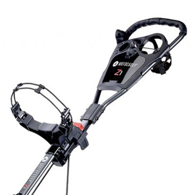 Motocaddy Z1 Foldable Lightweight Easy-Run 3 Wheel Golf Caddy Push Cart, Red