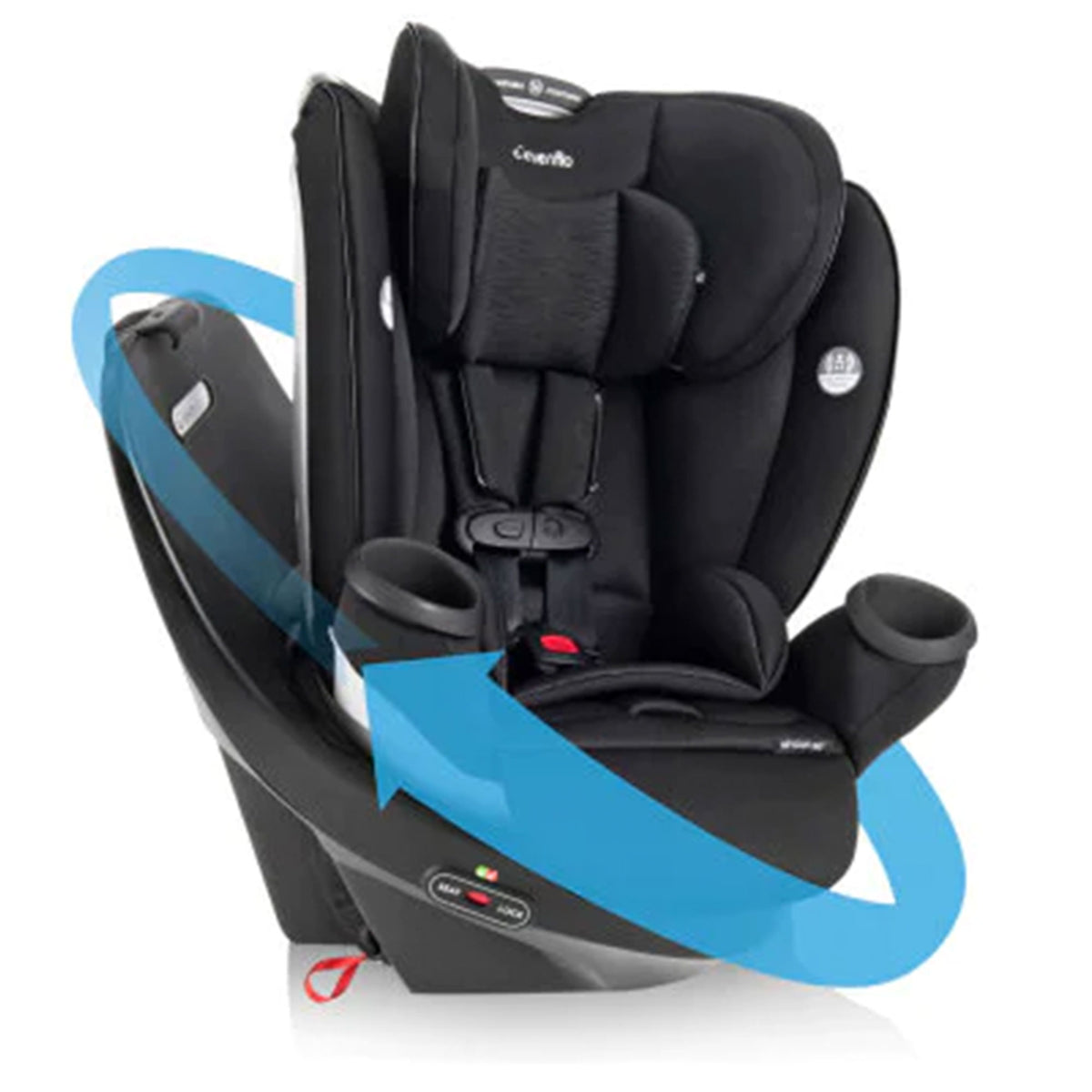 Evenflo Gold Revolve360 All in 1 Rotating Convertible Baby Car Seat, Onyx Black - VMInnovations