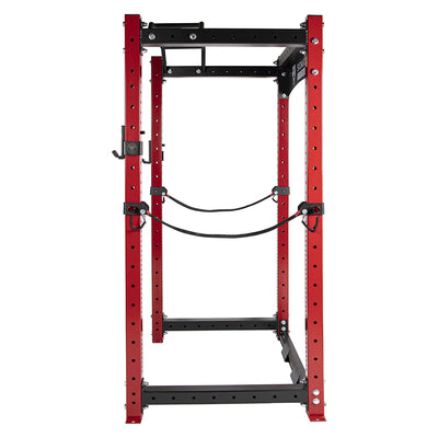 Signature Fitness SF-3 1,500 Pound Capacity 3" x 3" Power Cage Squat Rack, Red