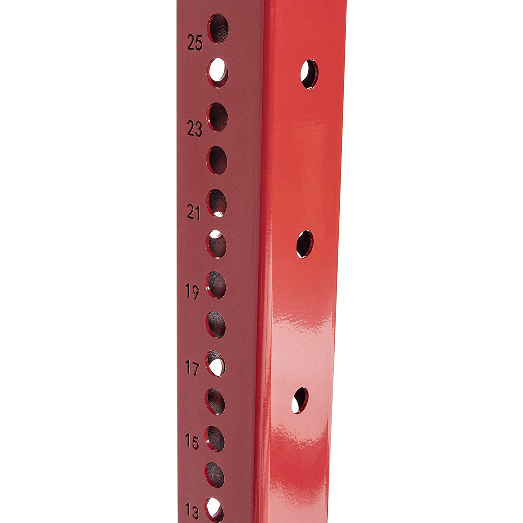 Signature Fitness SF-3 1,500 Pound Capacity 3" x 3" Power Cage Squat Rack, Red