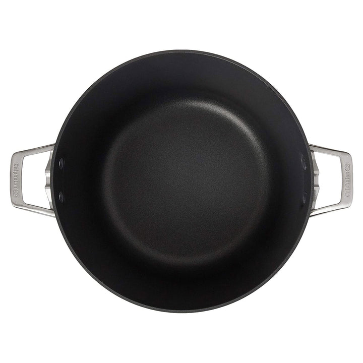 Calphalon Premier Hard Anodized Nonstick 12 Quart Stock Pot w/ Glass Lid, Black