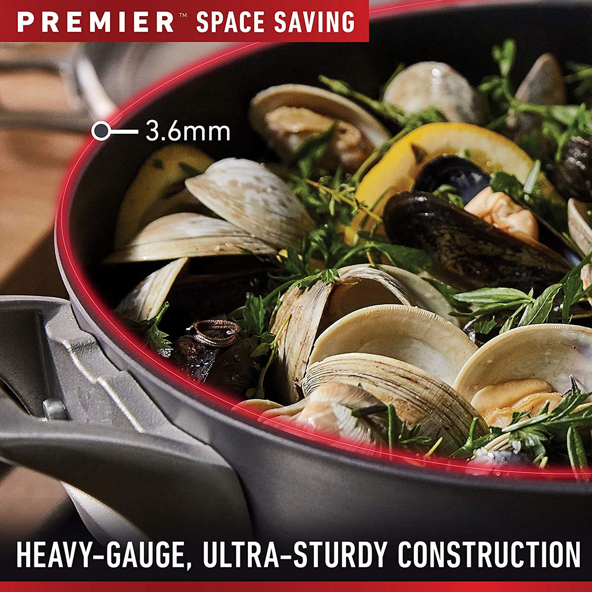 Calphalon Premier Hard Anodized Nonstick 12 Quart Stock Pot w/ Glass Lid, Black - VMInnovations