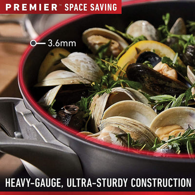 Calphalon Premier Hard Anodized Nonstick 12 Quart Stock Pot w/ Glass Lid, Black - VMInnovations