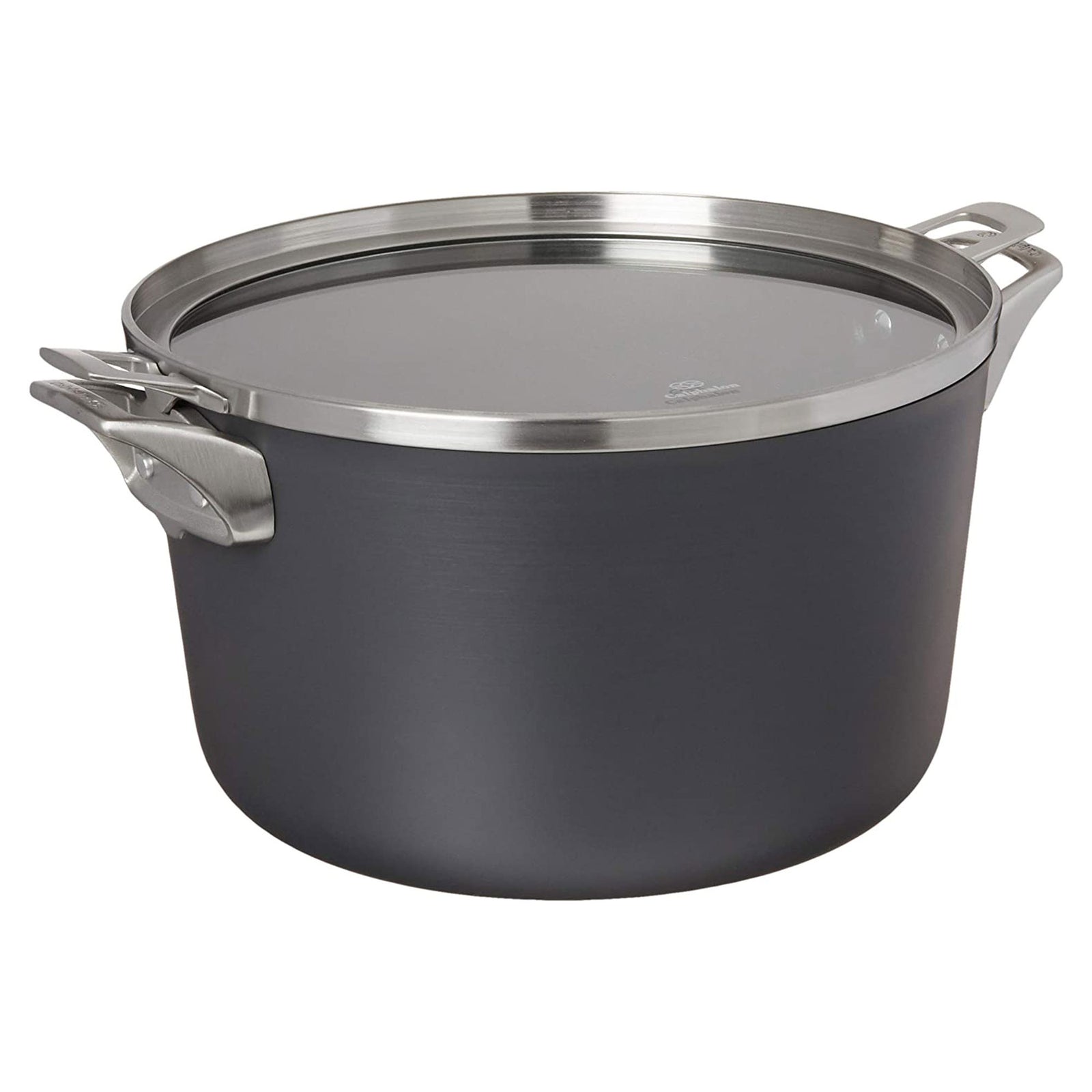 Calphalon Premier Hard Anodized Nonstick 12 Quart Stock Pot w/ Glass Lid, Black - VMInnovations