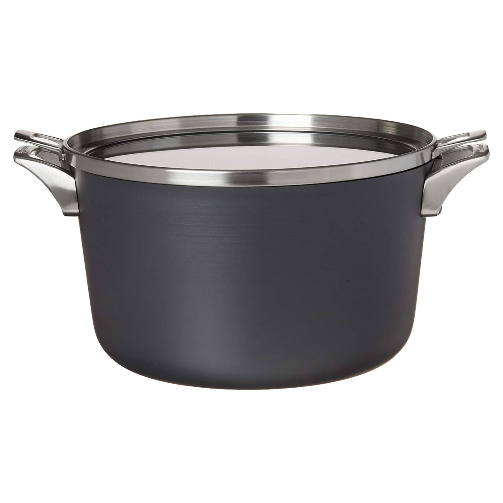 Calphalon Premier Hard Anodized Nonstick 12 Quart Stock Pot w/ Glass Lid, Black - VMInnovations