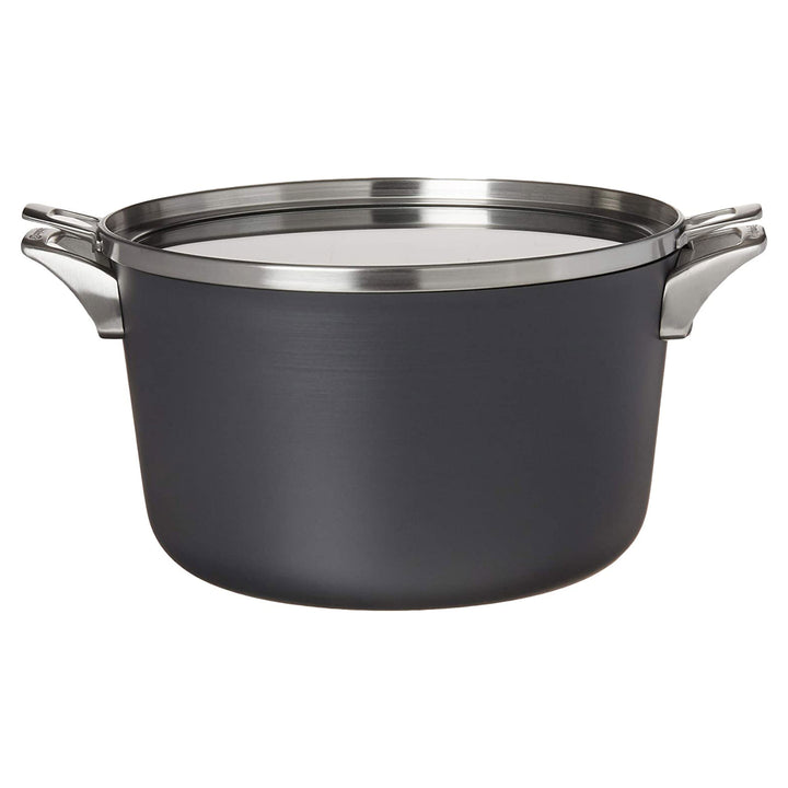 Calphalon Premier Hard Anodized Nonstick 12 Quart Stock Pot w/ Glass Lid, Black