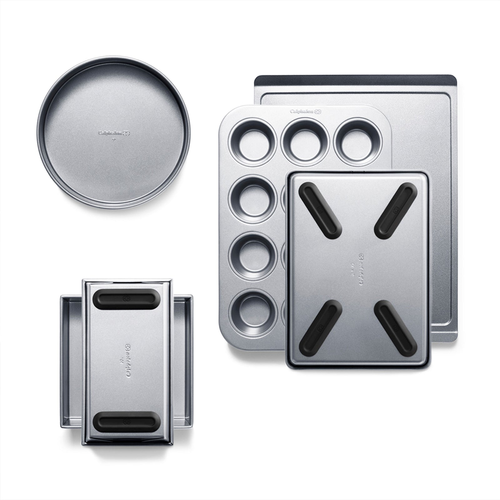 Calphalon 6 Piece Nonstick All Purpose Bakeware Set with Cookie Sheets, Silver - VMInnovations