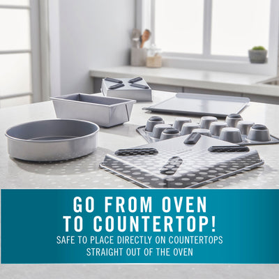 Calphalon 6 Piece Nonstick All Purpose Bakeware Set with Cookie Sheets, Silver - VMInnovations