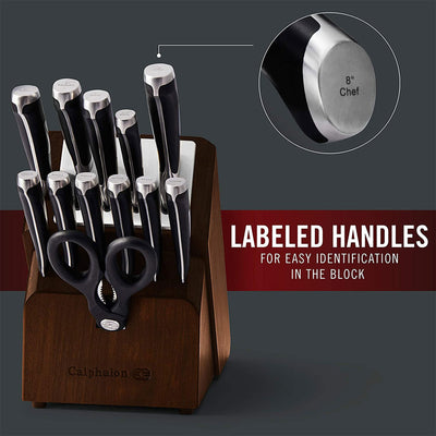 Calphalon Precision SharpIN Nonstick 13-Piece Knife Set w/ Self-Sharpening Block - VMInnovations