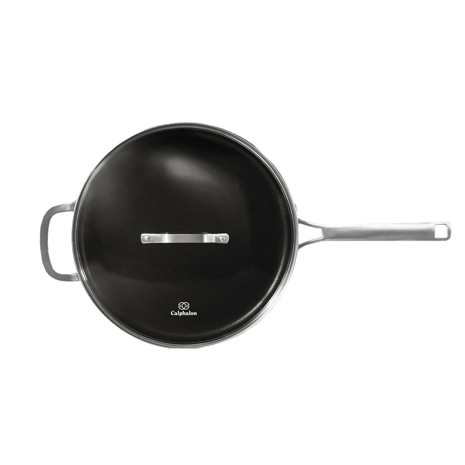 Calphalon 5 Quart Easy System Nonstick Aluminum Saute Pan W/ Cover, Silver/Gray - VMInnovations
