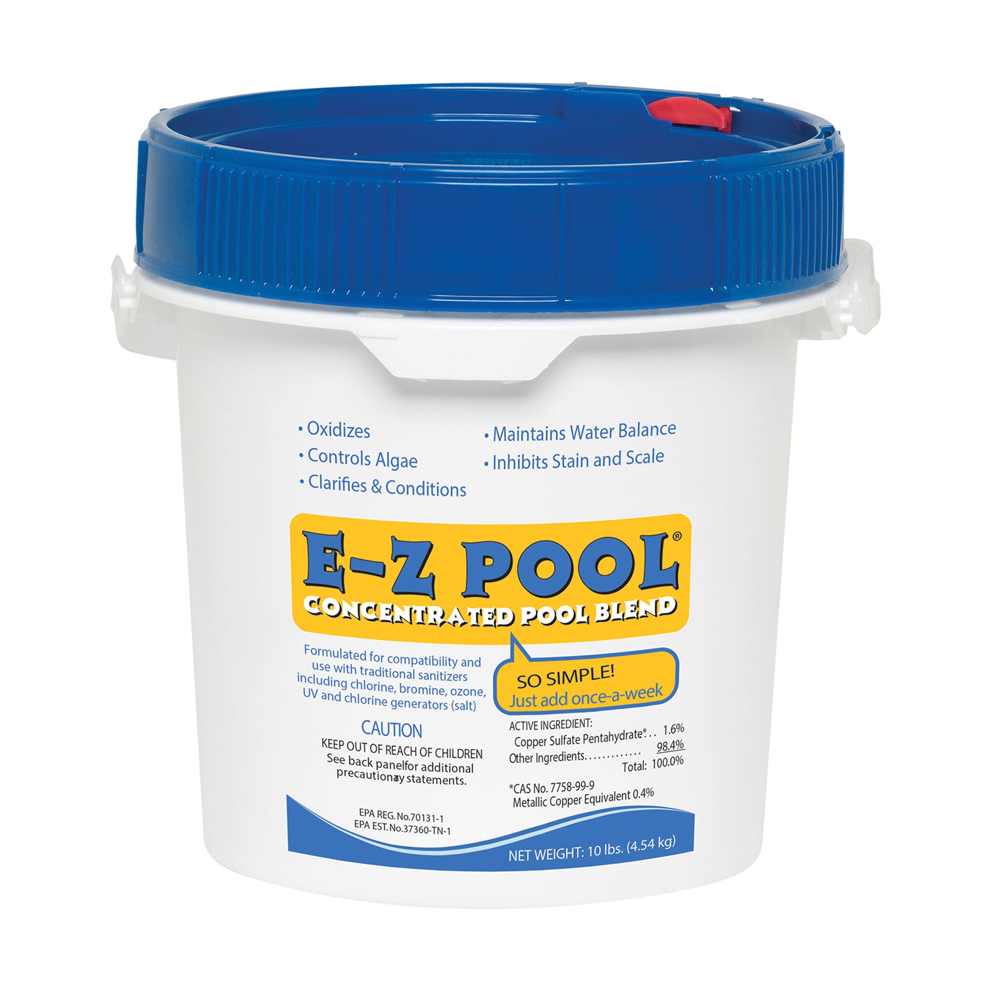 E-Z Pool Weekly All in 1 Concentrated Pool Care Solution Blend Bucket (2 Pack)