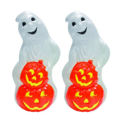 Union Products Light Up Ghost and Pumpkin Halloween Outdoor Decoration (2 Pack)