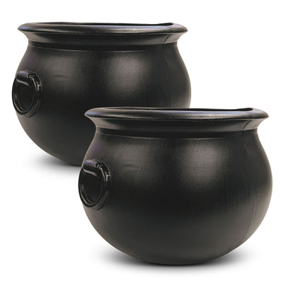 Union Products 55160 16 Inch Witch Cauldron Halloween Decoration, Black (2 Pack) - VMInnovations